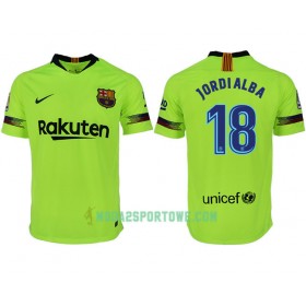 Koszulka FC Barcelona JORDIALBA 18 Wyjazdowe Stroje Piłkarskie 2018/19 Krótki Rękaw